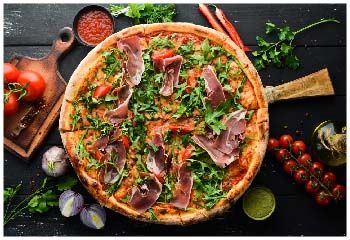 Prosciutto pizza